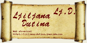 Ljiljana Dutina vizit kartica